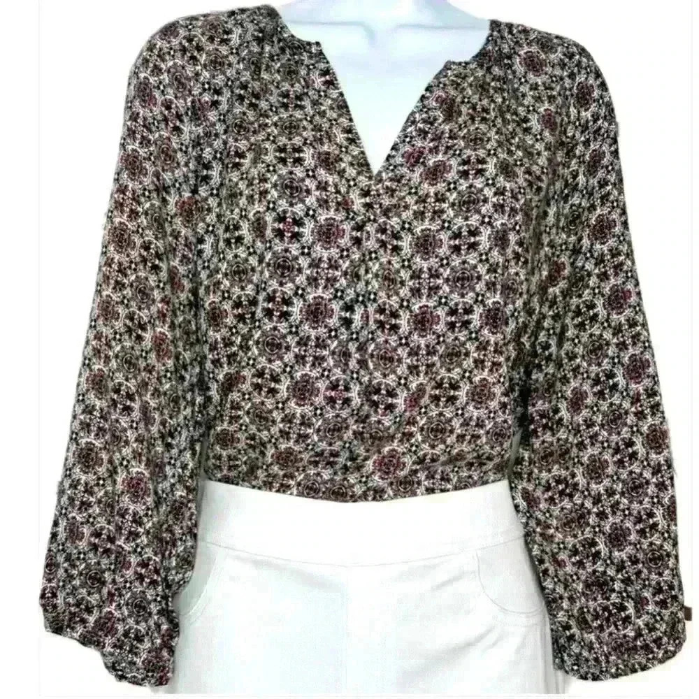 Soiree Long Sleeve Pattern Blouse (K20)
